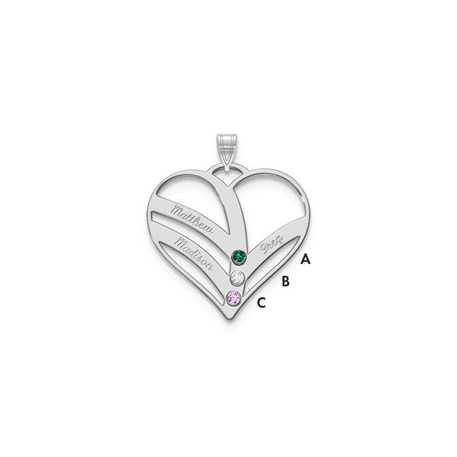 10k White Gold Pendants Style 10XNA865/3W - Classique Jewelry Inc.