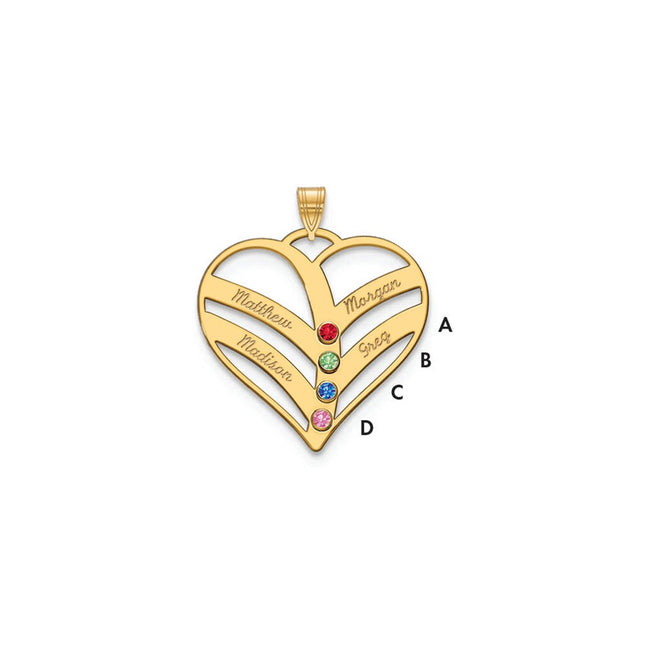 10k Yellow Gold Pendants Style 10XNA865/4Y - Classique Jewelry Inc.