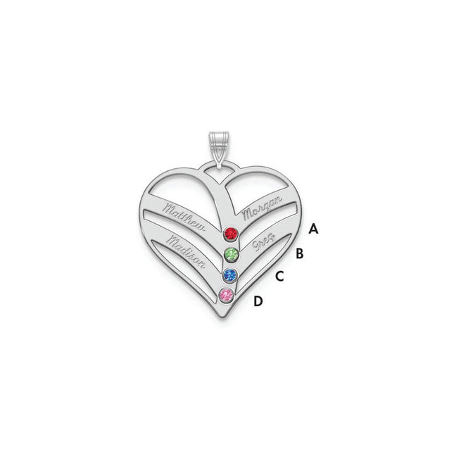 10k White Gold Pendants Style 10XNA865/4W - Classique Jewelry Inc.
