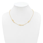 Sterling Silver/Gold-plated Brushed 3 Name Necklace view
