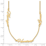 Sterling Silver/Gold-plated Brushed 3 Name Necklace view