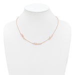 Sterling Silver/Rose-plated Brushed 3 Name Necklace view