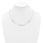 Sterling Silver/Rhodium-plated Brushed 3 Name Necklace view 6