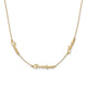 14K Yellow Gold Brushed 3 Name Necklace