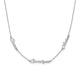Sterling Silver/Rhodium-plated Brushed 3 Name Necklace