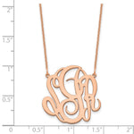 14K Rose Gold Monogram Necklace view