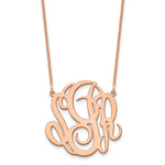 14K Rose Gold Monogram Necklace view