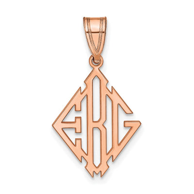 Sterling silver monogram pendant