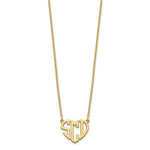 Sterling Silver/Gold-plated Heart Monogram Necklace view