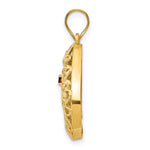 14K Yellow Gold 1 Birthstone Tree of Life Tear Drop Pendant view 2