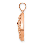 14K Rose Gold 1 Birthstone Tree of Life Tear Drop Pendant view 2