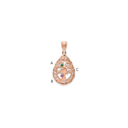 10k Rose Gold Pendants Style 10XNA908/3R - Classique Jewelry Inc.