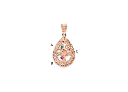 14k Rose Gold Pendants Style XNA908 - Classique Jewelry Inc.