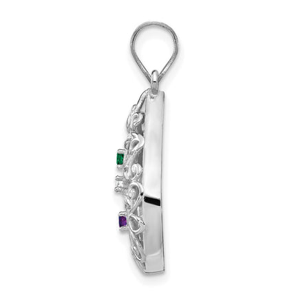 10k White Gold Pendants Style 10XNA908/3W - Classique Jewelry Inc.