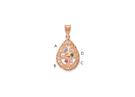 10k Rose Gold Pendants Style 10XNA908/4R - Classique Jewelry Inc.