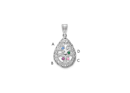 10k White Gold Pendants Style 10XNA908/4W - Classique Jewelry Inc.