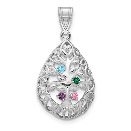 10k White Gold Pendants Style 10XNA908/4W - Classique Jewelry Inc.