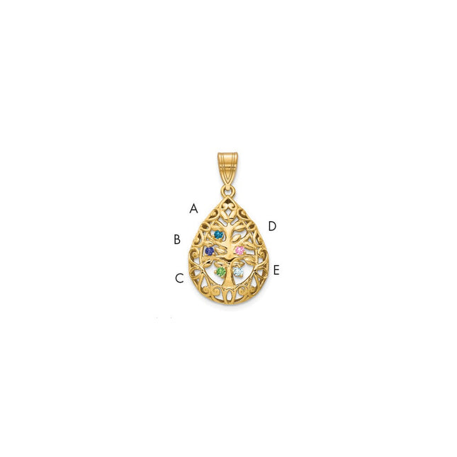 14k Yellow Gold Pendants Style XNA908 - Classique Jewelry Inc.