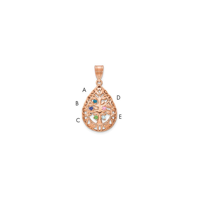 10k Rose Gold Pendants Style 10XNA908/5R - Classique Jewelry Inc.