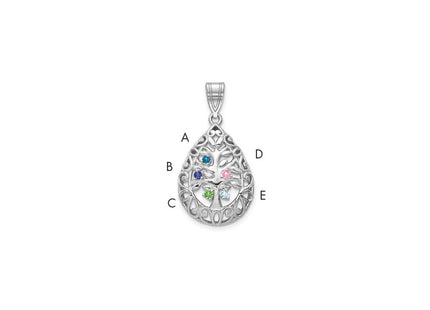 10k White Gold Pendants Style 10XNA908/5W - Classique Jewelry Inc.