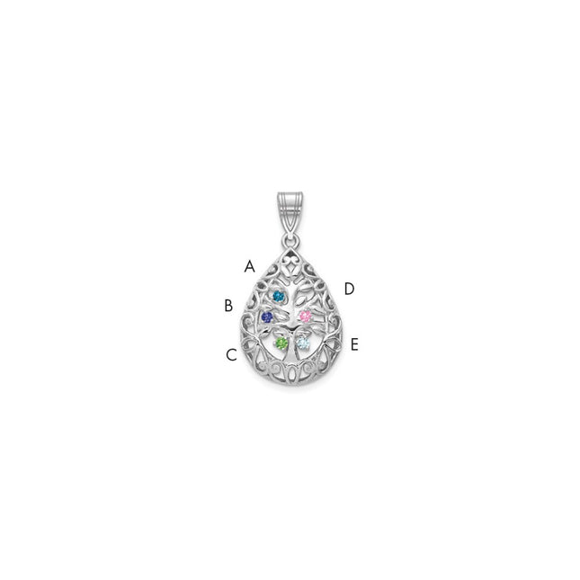 10k White Gold Pendants Style 10XNA908/5W - Classique Jewelry Inc.