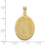 14K Yellow Gold Oval Fingerprint Pendant view