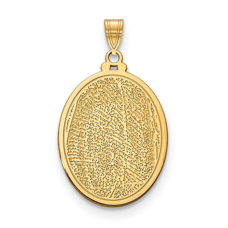 14K yellow gold fingerprint pendant