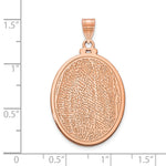 14K Rose Gold Oval Fingerprint Pendant view