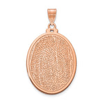 14K Rose Gold Oval Fingerprint Pendant view