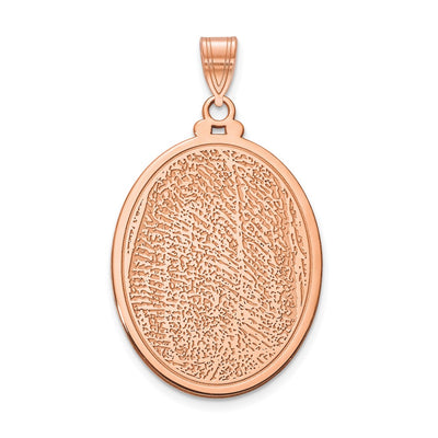 14K Rose Gold Oval Fingerprint Pendant
