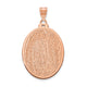 14K Rose Gold Oval Fingerprint Pendant