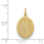 14K Yellow Gold Oval Fingerprint Charm view