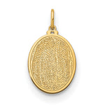 14K Yellow Gold Oval Fingerprint Charm view