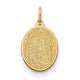 14K Yellow Gold Oval Fingerprint Charm