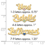 Sterling Silver/Rose-plated Epoxy Heart Name Plate view 5
