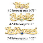 Sterling Silver/Rose-plated Epoxy Heart Name Plate view 1