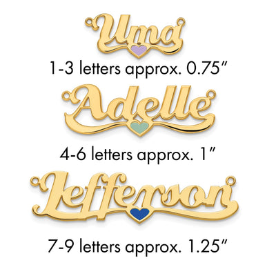 Sterling silver name pendants & charm