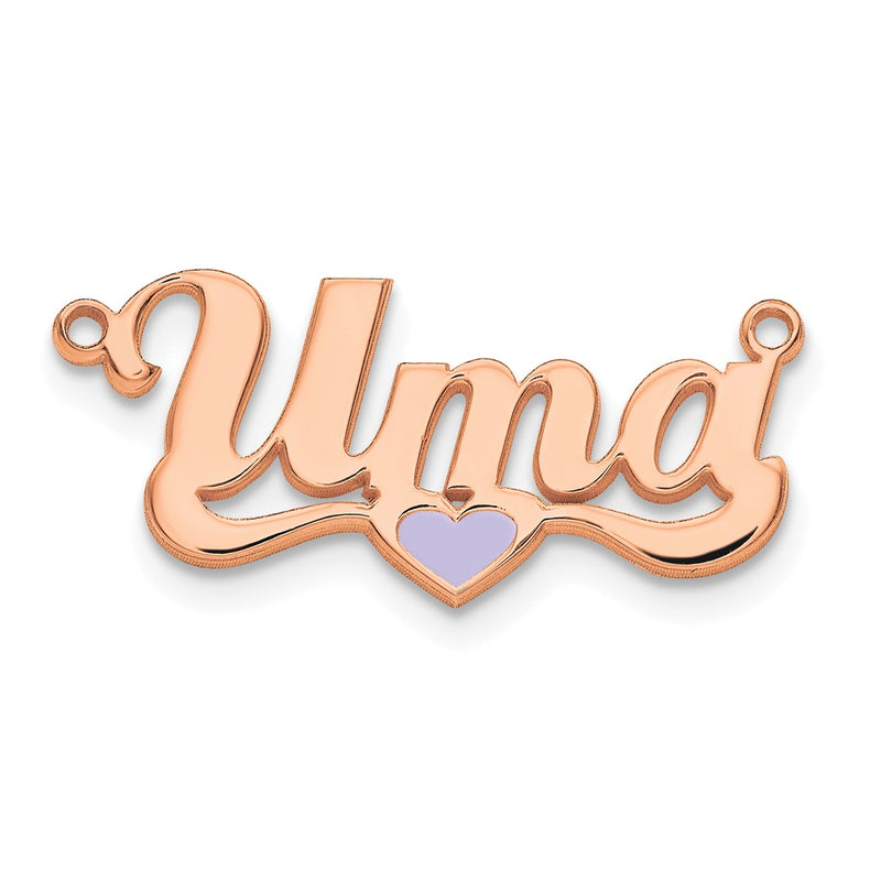 Sterling silver name pendants & charm, alternate view