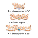 Sterling Silver/Rose-plated Epoxy Heart Name Plate view 6