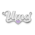Sterling Silver/Rose-plated Epoxy Heart Name Plate view 12