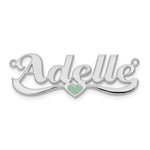 Sterling Silver/Rose-plated Epoxy Heart Name Plate view 13
