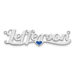 Sterling Silver/Rose-plated Epoxy Heart Name Plate view 14
