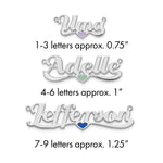 Sterling Silver/Rose-plated Epoxy Heart Name Plate view 11