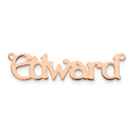 sterling Silver/Rhodium-plated Polished Name Plate view