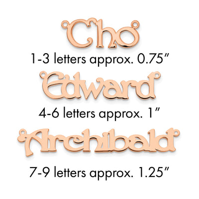 sterling Silver/Rhodium-plated Polished Name Plate