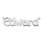 sterling Silver/Rhodium-plated Polished Name Plate view