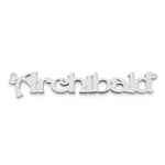 sterling Silver/Rhodium-plated Polished Name Plate view