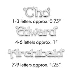 sterling Silver/Rhodium-plated Polished Name Plate view