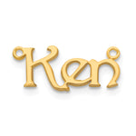 10k White Gold Name Plate view 12