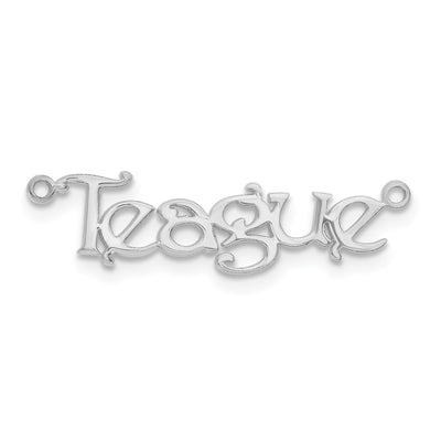 10K White Gold Name Plate